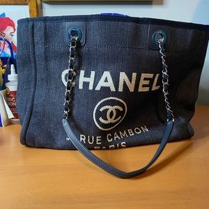 - Chanel Deauville denim tote bag